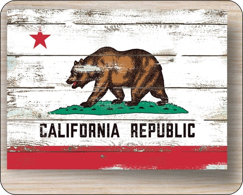 California State Flag Distressed Art Mouse Pad