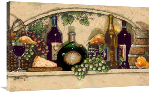 Global Gallery GCS-480995-40-142 40 in. Wine, Fruit N Cheese Niche