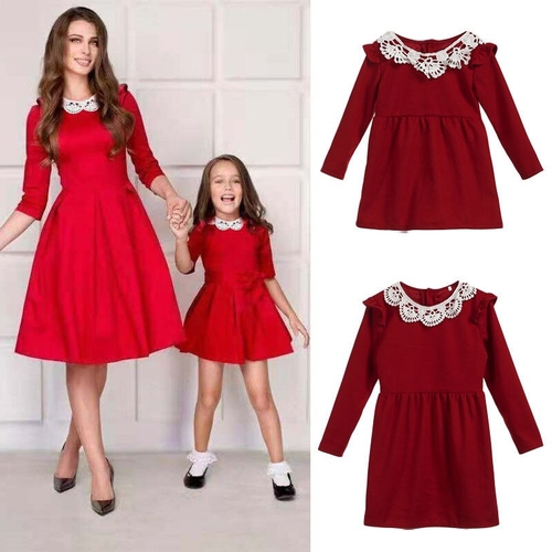 Mother And Daughter Dress Xmas Evening Party Dress