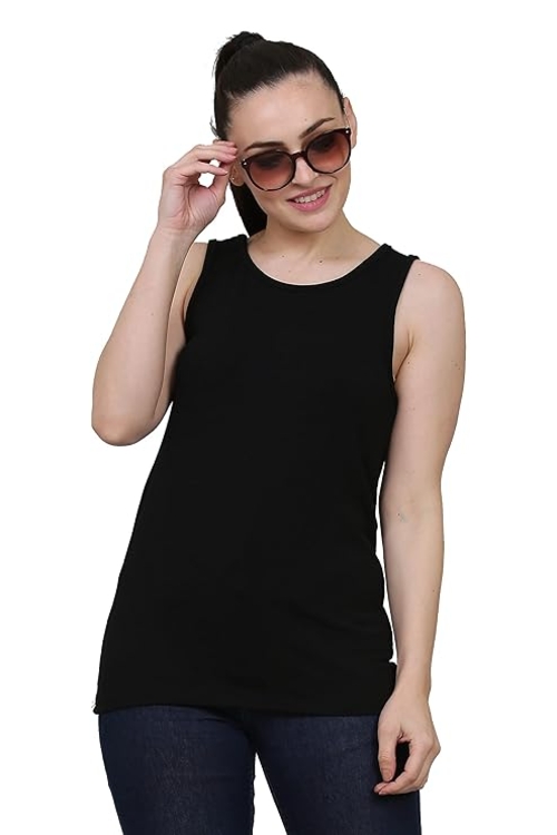 Women Solid Cotton Tank Top