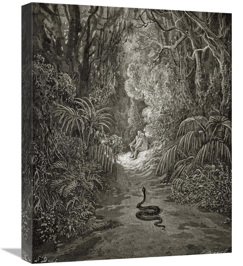 Global Gallery GCS-277425-22-142 22 in. Satan As A Serpent, Enters