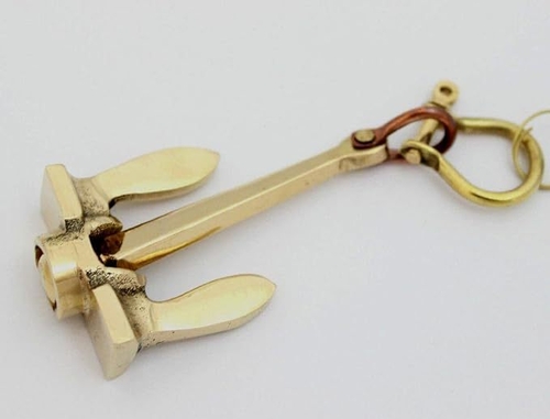 Ship Anchor Brass,Metal Key Chain,Beautiful Key- brass Anchor with