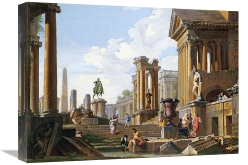 Global Gallery GCS-266978-22-142 22 in. Capriccio of Classical Ruins A