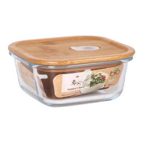 Lunch box Santa Clara Santa Clara Bamboo Borosilicate Glass 550 ml 14