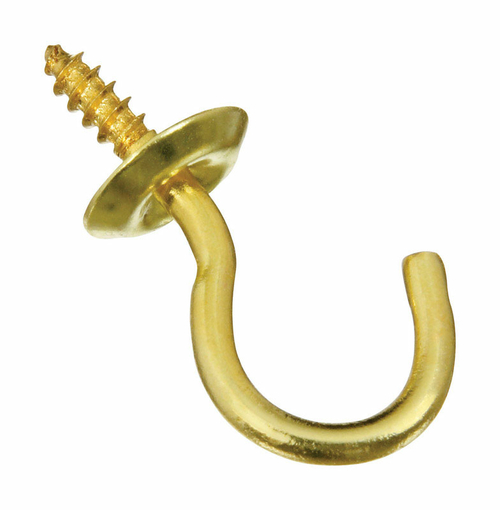 National Manufacturing Sales 5706551 0.75 in. Solid Brass Cup Hook - P