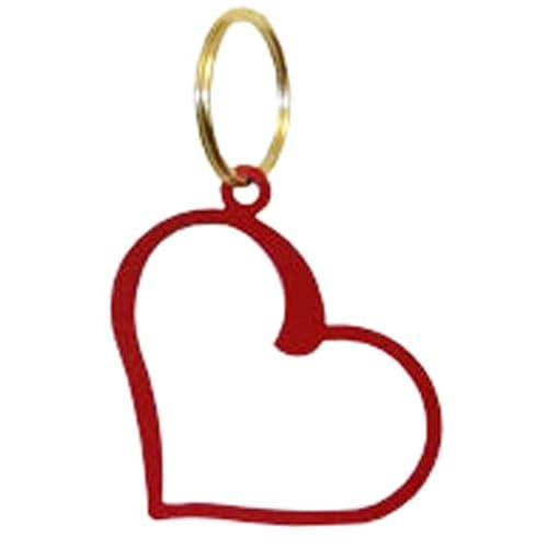 Wrought Iron Red Heart Keychain Key Ring