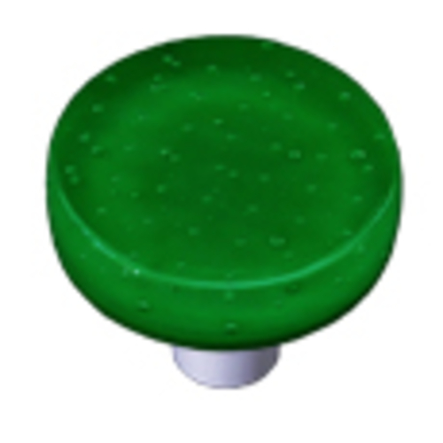 Hot Knobs HK1206-KRA Bubbles Dark Forest Green Round Glass Cabinet Kno