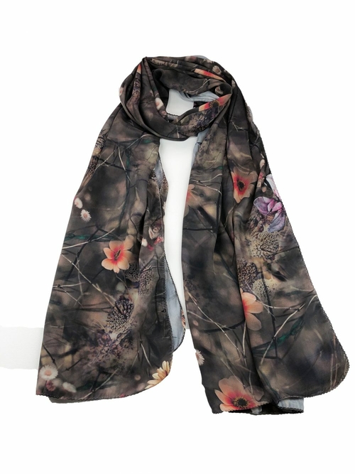 Digitally Printed Floral Scarf