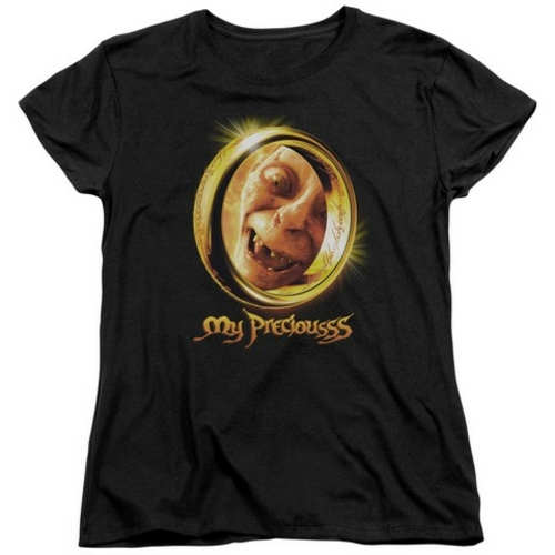 Main Trevco Lor-My Precious Short Sleeve Womens Tee- Black - 2X image