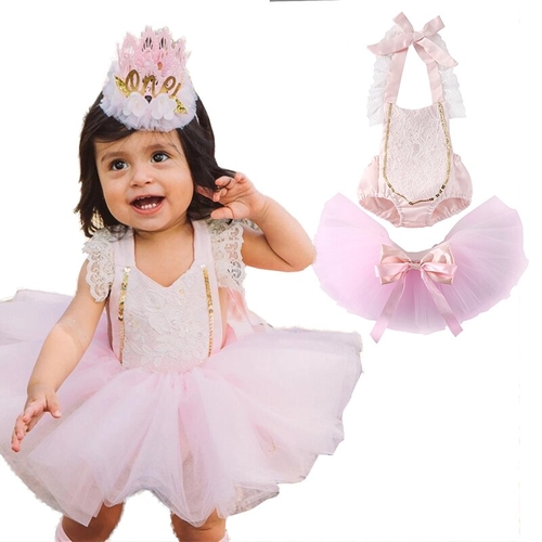 Super Cute Baby Girl Bodysuit+Tutu Skirt Clothing