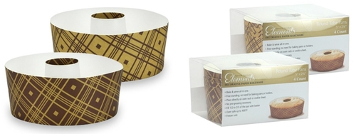 DDI 2269650 5  Round Tube Baking Pans  Small - Plaid - 4-Packs - Hanna