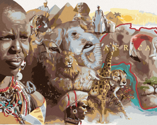Zuty - Paint by Numbers - AFRICA (D. RUSTY RUST), 40x50 cm