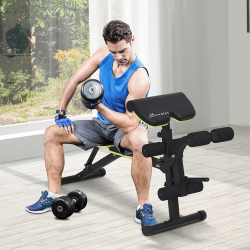 Soozier Multi-Functional Sit-Up Dumbbell Bench Adjustable Seat and