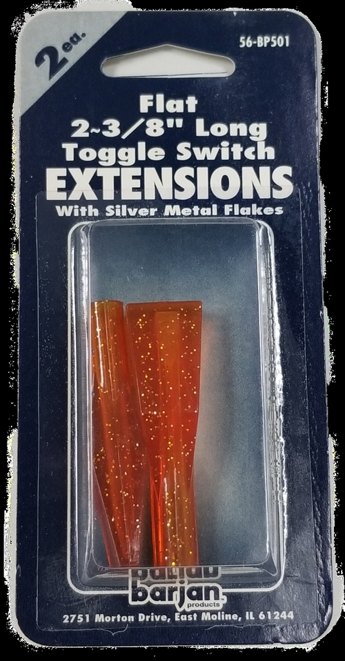 Barjan 056BP501 Extension Amber Long Flat - 2 Carded