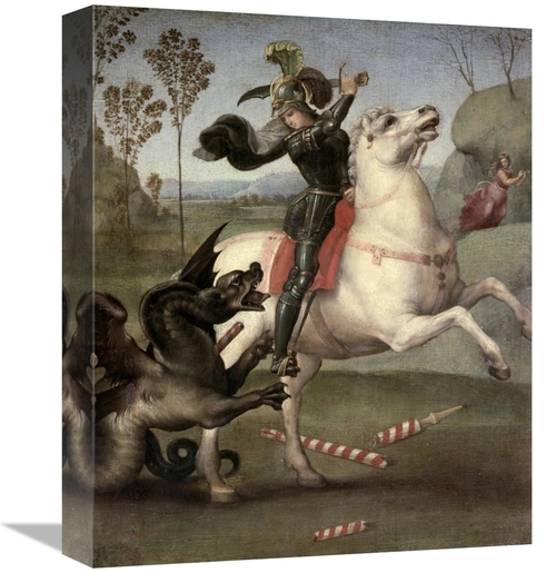 Global Gallery GCS-279534-16-142 16 in. St. George Fighting the Dragon