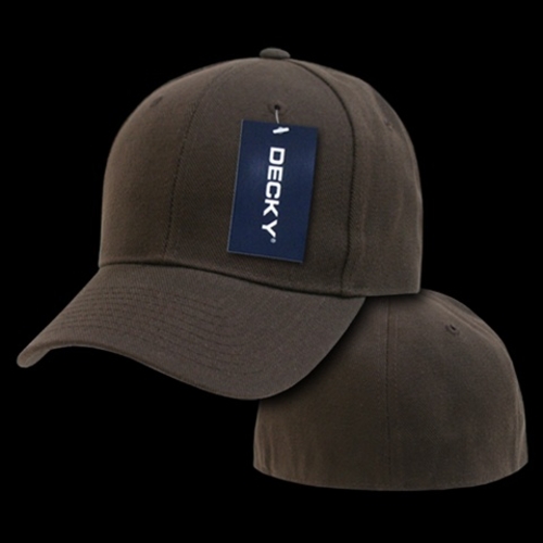 Decky 402-PL-BRN-21 Fitted Cap- Brown- Size - 6.75