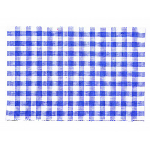 AG-01291S-4 19 in. Ribbed Placemats, Toro Blue Check - Set of 4