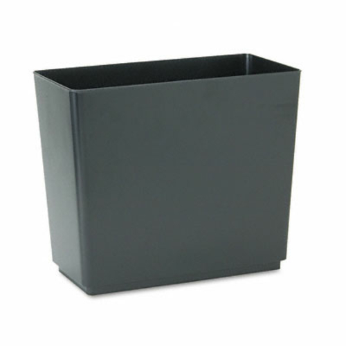 Designer 2 Wastebasket  Rectangular  Plastic  6 1/2 gal  Black