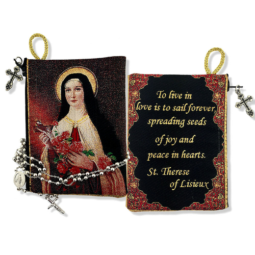 Reversible Saint Therese of The Child Jesus Tapestry Pouch 