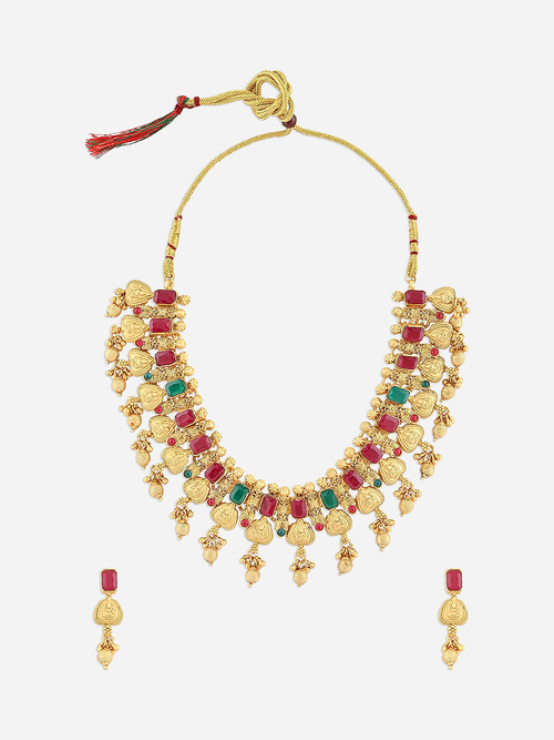 Multi Ethnic temple jewellery set women