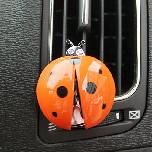 Car Ornament ABS Ladybug Decoration Perfume Clip