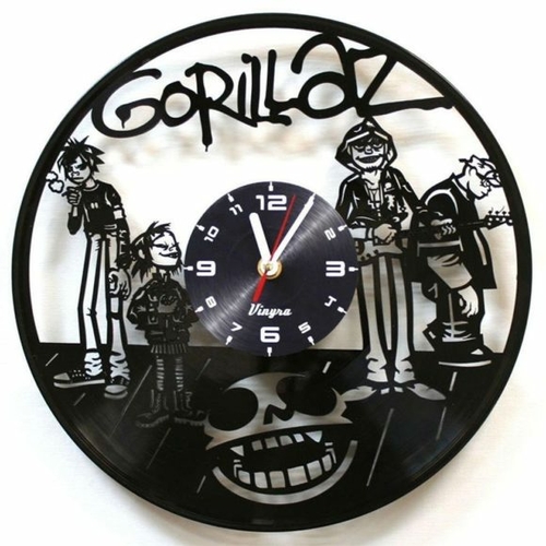 GORILLAZ BAND HANDMADE VINYL RECORD WALL CLOCK