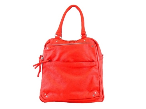 Bebe Rose BH501-RED Faux Leather Handbag Tote, Red