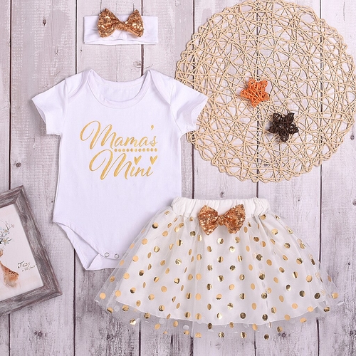 Newborn Baby Girl Clothes Summer Letter Printed