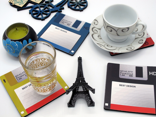 Floppy Disc Coaster Set