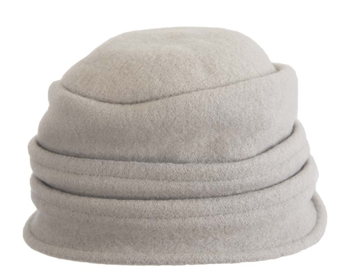 Warm grey winter bucket hat