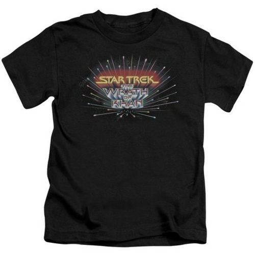 Trevco Star Trek-Khan Logo - Short Sleeve Juvenile 18-1 Tee - Black- M