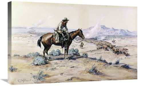 Global Gallery GCS-282794-30-142 30 in. The Trail Boss Art Print - Cha