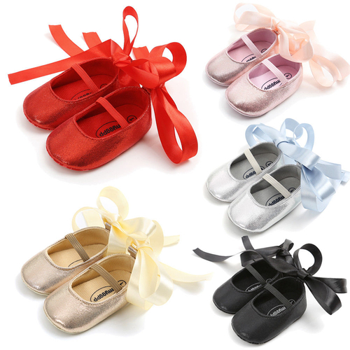 Newborn Baby Girl Soft Sole Cloth Crib Shoes Anti