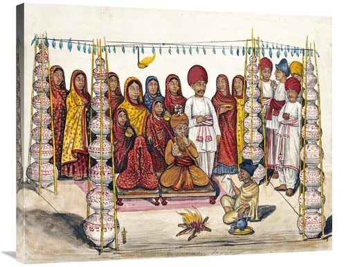 Global Gallery GCS-268208-36-142 36 in. Scenes from a Marriage Ceremon