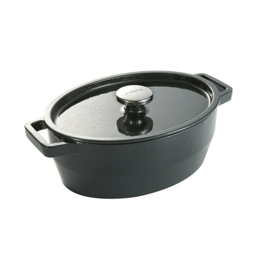 Casserole with Lid Pyrex Slow Cook Cast Iron (33 cm)