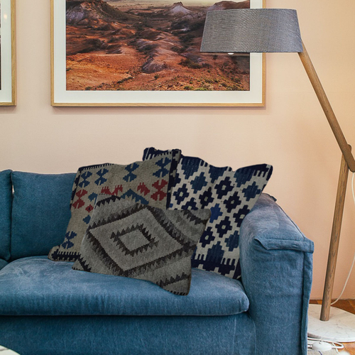 Kilim Handwoven Fuscous Gray Cushion Cover