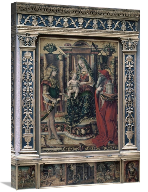 Global Gallery GCS-277151-30-142 30 in. Madonna & Child with St. Jerom