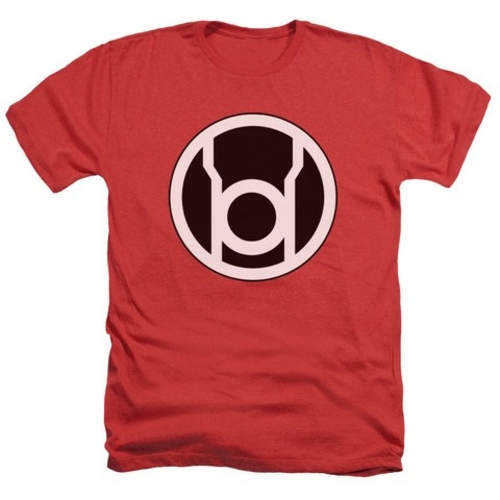 Green Lantern-Red Lantern Logo Adult Heather Tee, Red - Large