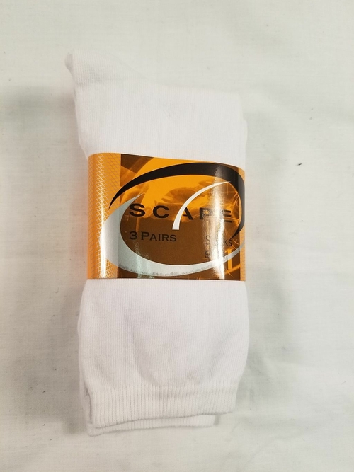 White Unisex Crew Socks