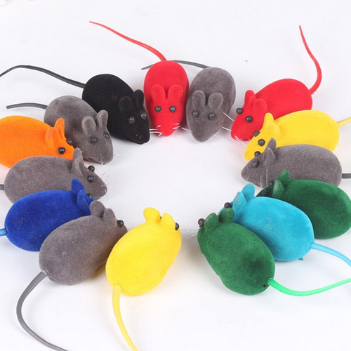 1PC Random Color Rubber Rat Lovely Mouse Rat