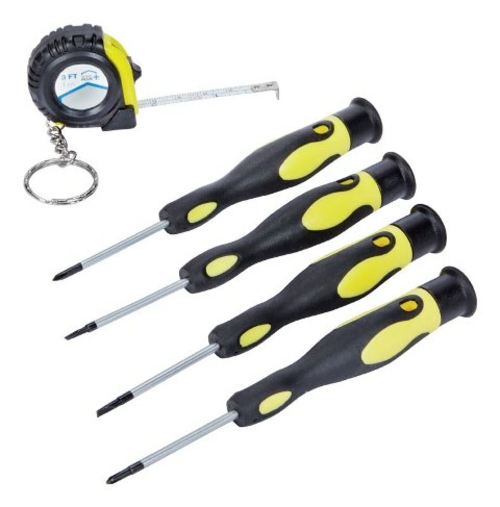 Home Plus DR78100 Precision Screwdriver Set with Tape Measure  5 Per C