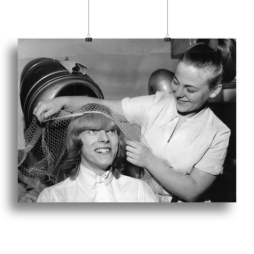 David Bowie gets a haircut Canvas Print or Poster