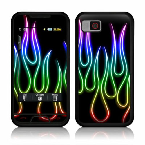 DecalGirl SETN-NFLAMES-RBO Samsung Eternity Skin - Rainbow Neon Flames