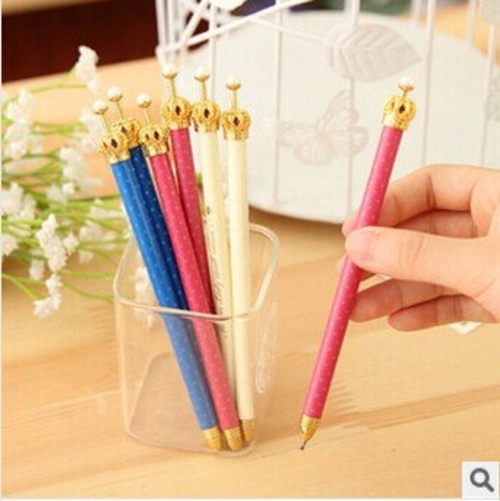 Exquisite Ballpoint Pen Cute Metal Crown 0.5mm