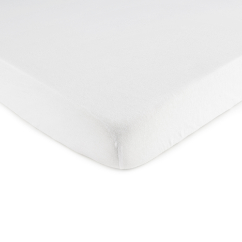 SheetWorld Fitted Crib Sheet - 100% Cotton Jersey - Solid White, Made