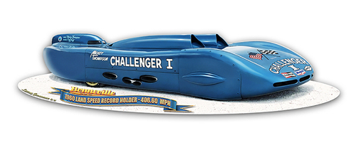 18 x 5 in. 1960 Challenger Cutout Custom Shape Sign