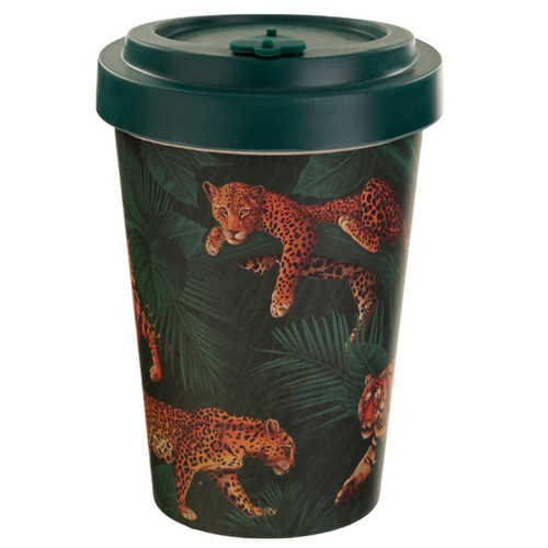 Bamboo Composite Big Cat Spots & Stripes Screw Top Travel Mug