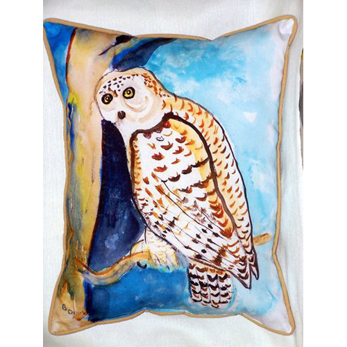 Betsy Drake HJ285 Betsys Owl Large Indoor & Outdoor Pillow 16 x 20