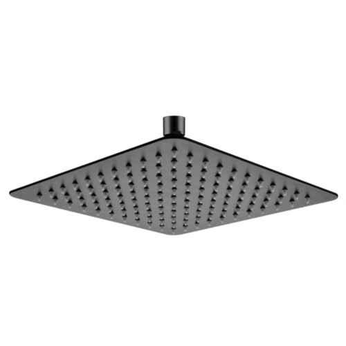 Super-slim Square Matte Black Rainfall Shower Head 250mm