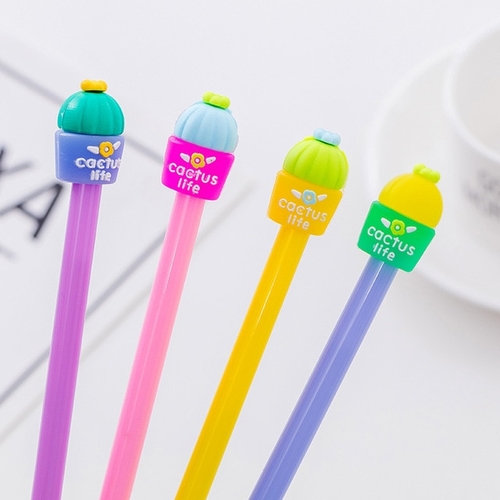 3 pcs Cute color Cactus Gel Pen black gel ink pen